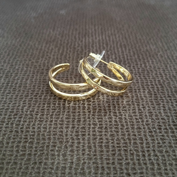 Kendra Scott "Zorte" Gold💛 Double✌Hoop Earrings - Picture 6 of 15